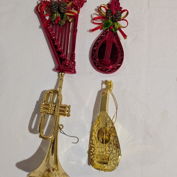 9 musical instruments Christmas tree ornaments Music - Picture 4 of 5